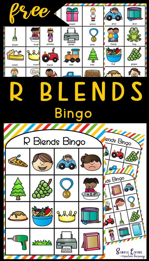 R Blends Bingo Cvc Bingo Free Printable, R Blends Activities, Blends Anchor Chart, Speech Language Pathology Activities, Consonant Blends Activities, Literacy Groups, Summer School Activities, R Blends, Blends Activities