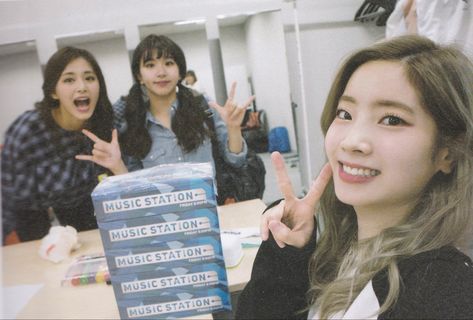 twice dahyun chaeyoung tzuyu dachaetzu maknae line school meal club selfie “dahyun photobook” photobook School Meal Club Twice, School Meal Club, Club Selfie, School Meal, Maknae Line, Music Station, School Food, One In A Million, Photo Book