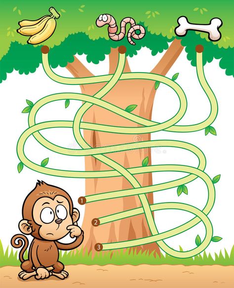 Education Maze Game stock illustration Maze Games For Kids, Mazes For Kids Printable, Body Parts Preschool, Maze Worksheet, Community Helpers Preschool, Kids Worksheets Preschool, Mazes For Kids, Nursery Activities, Maze Game