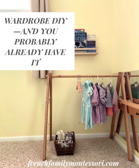 Diy Montessori Dressing Area, Montessori Closet Toddler, Montessori Dressing Area, Diy Montessori Wardrobe, Montessori Clothes, Montessori Closet, Being An Option, Montessori Toddler Bedroom, Montessori Wardrobe