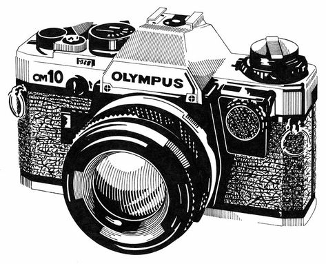 Beginners Guide To Photography Camera Doodle, Camera Illustration, Camera Drawing, Olympus Camera, Camera Tattoo, Camera Art, Desenho Tattoo, Photography Lessons, Cameras And Accessories