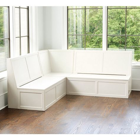 Breton 3 Piece Banquette - Two 48" Benches & Corner Bench Ballard Designs Banquette Seating, Banquette Corner, Bedroom Furniture Redo, Corner Bench With Storage, Corner Bench Seating, Corner Booth, Corner Banquette, Bench Seating Kitchen, Banquette Seating In Kitchen