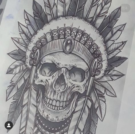 Headdress Drawing, Indian Headdress Tattoo, Native Indian Tattoos, Quetzalcoatl Tattoo, Indian Skull Tattoos, Compass Tattoo Men, Headdress Tattoo, Badass Drawings, Full Leg Tattoos