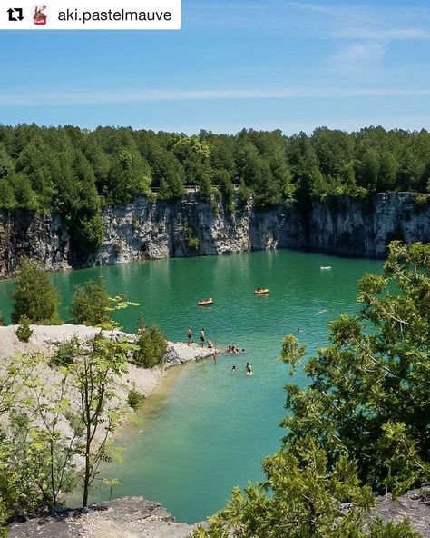 #EloraQuarry is an epic swimming hole one hour from #Toronto 💦 #Elora #Ontario #travelTO Quarry Lake, Canada Summer, Swimming Hole, Toronto Travel, Canadian Travel, O Canada, Lake Ontario, Swimming Holes, The Good News