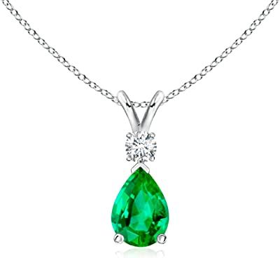 Birthstone for the month of May and traditional gemstone gift for 20th, 35th & 55th wedding anniversaries. Emerald Necklace Pendant, Necklace With Diamond, Solitaire Pendant Necklace, Emerald Pendant, Diamond Brooch, Gift For Her Birthday, May Birthstone, Emerald Necklace, Teardrop Pendant