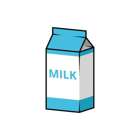 Milk Box Drawing, Cartoon Milk Carton, Vintage Cutouts, Milk Icon, Milk Drawing, Milk Cartoon, Cooking Book, Milk Box, Paper Doll House