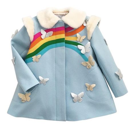 Girl Rainbow, Dreamy Dress, Kids Coats, Girl Coat, Coat Design, Faux Fur Collar, Big Kid, Clean Eating Snacks, Womens Fashion Trends