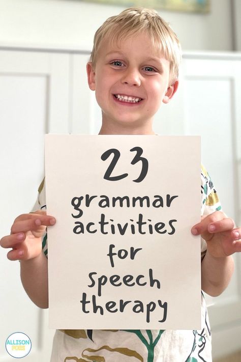 My favorite free and paid resources to work on GRAMMAR in speech therapy. Teaching grammar can be intimidating, but it doesn't have to be! Find fun digital and printable activities to help students gain a better grasp of morphology and syntax, which helps them have more meaningful communication. Pronouns Speech Therapy Activities, Shape Coding Speech Therapy, Receptive Language Activities Free, School Based Speech Therapy, Pronouns Speech Therapy, Slp Teletherapy, Categories Speech Therapy, Eal Resources, Activities For Speech Therapy