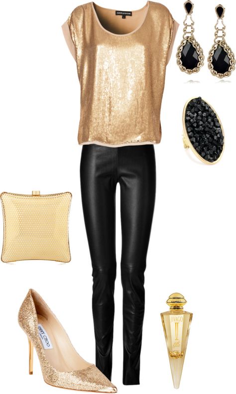 "It Starts Sometime Around Midnight" by kissthesun on Polyvore Elegantes Party Outfit, Look Disco, Outfits New Year, Fiesta Outfit, Nye Outfits, New Years Outfit, Eve Outfit, New Years Eve Outfits, Night Out Outfit