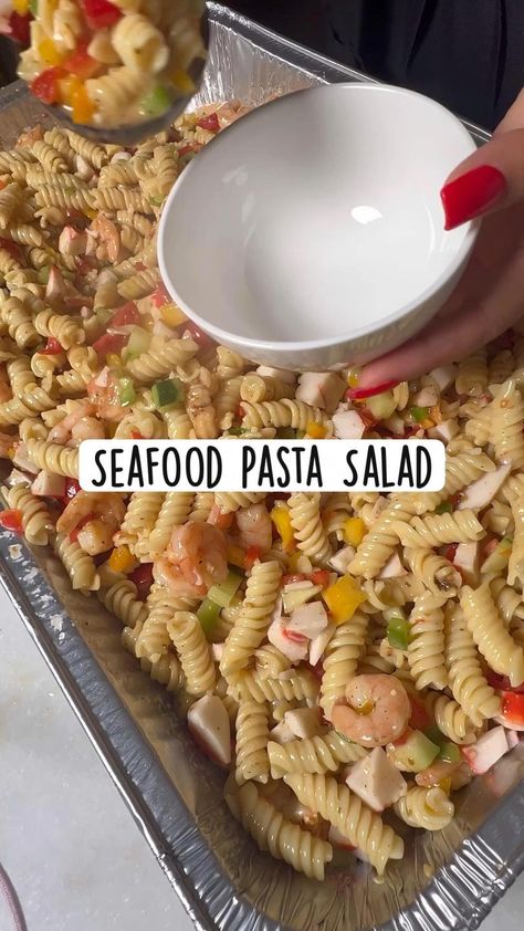 Cold Seafood Pasta Salad, Seafood Pasta Salad Recipes Cold, Seafood Pasta Salad Crab And Shrimp, Old Bay Shrimp Pasta Salad, Seafood Mac And Cheese Recipe Shrimp And Crab, Cold Shrimp Pasta Salad, Easy Seafood Pasta, Seafood Pasta Salad, Dinner Seafood