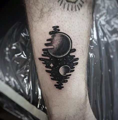 Night Sky With Planets Small Creative Mens Leg Tattoo Super Tattoo, Tattoo Leg, Creative Tattoo, Clever Tattoos, Foot Tattoos For Women, Leg Tattoo Men, Unique Products Design, Thigh Tattoos Women, Small Tattoos For Guys