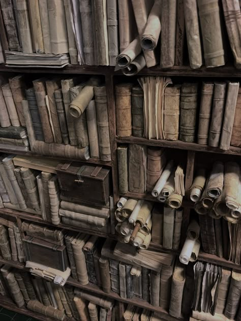 Messy Library Aesthetic, Old Scrolls Aesthetic, Library Books Aesthetic, Library Set Design, Antique Library Aesthetic, Moody Library Aesthetic, 1800s Library, Ancient Library Aesthetic, Abandoned Libraries