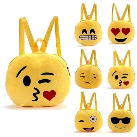 This emoji backpack will make a perfect addition for your day out! We told you emojis are literally everything #emoji #backpack Emoji Bag, Emoji Backpack, Emoji Clothes, Shoulder Bag School, Colchas Quilting, Emoji Pillows, Emoji Party, Mini Messenger Bag, Satchel Backpack