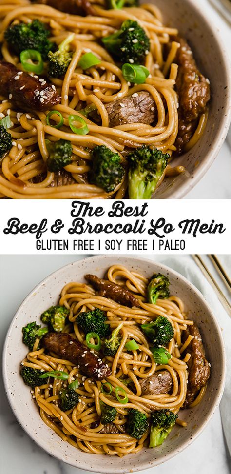 Beef And Broccoli Lo Mein, Broccoli Lo Mein, Gluten Free Chinese, Unbound Wellness, Dairy Free Recipes Dinner, Gluten Free Spaghetti, Soy Free Recipes, Beef And Broccoli, Lo Mein