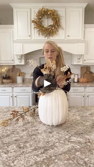 13K views · 244 reactions | DIY pumpkin vase centerpiece idea!🎃 I know you have probably seen this idea already cycling around but I love the idea of using a pumpkin for a vase! You could do an orange or whi | DIY pumpkin vase centerpiece idea!🎃 I know you have probably seen this idea already cycling around but I love the idea of using a pumpkin for a vase! You... | By Our winton homeFacebook Pumpkin Vase Centerpiece, Fall Pumpkin Centerpieces, Pumpkin Vase, Vase Centerpiece, 50k Views, Yoga Mom, Pumpkin Centerpieces, Fall Craft, Treat Ideas