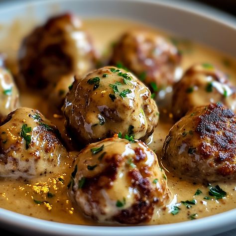 Authentic Swedish Meatball Recipe, Meatballs In Cream Sauce, Swedish Meatball Sauce Recipe, Authentic Swedish Meatballs, Meatballs Sauce Recipe, Swedish Meatball Sauce, Swedish Meatball Recipe, Dinner List, Swedish Cuisine