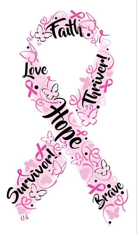 Breastcancerawareness Wallpaper, Pinktober Awareness Ideas, Luminaries Bags, Pink Ribbon Awareness, Vinyle Cricut, Projets Cricut, Leave Behind, Awareness Ribbons, Beautiful Tattoos