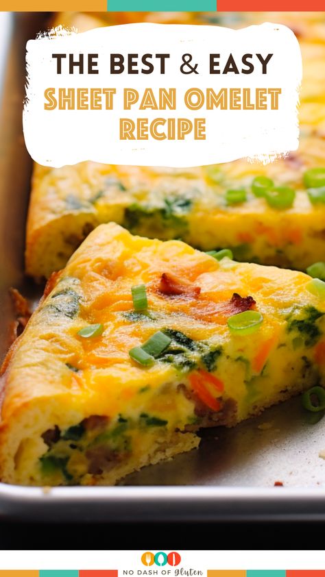 Whip up a delicious Sheet Pan Omelet in no time! Perfect for breakfast or brunch, this recipe is a crowd-pleaser with its blend of crispy bacon, fresh spinach, bell peppers, and cheesy goodness. It's easy, customizable, and great for meal prep. Ideal for feeding a family or impressing guests without spending hours in the kitchen. Follow these simple steps for a nutritious, mouth-watering omelet that's sure to become a favorite. Don’t forget to save this pin for your next breakfast adventure! Dinner Idea With Eggs, Omelets For A Crowd, Meal Prep Breakfast Omelet, Breakfast Recipes For Large Groups, Omelet For A Crowd, Crowded Kitchen Sheet Pan Soup, Breakfast Eggs For A Crowd, Sheet Pan Breakfast Egg Sandwich, Sheet Pan Breakfast Quesadilla