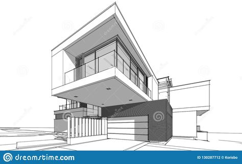 Modern House Illustration, Blender Storage, Black Entrance, Girls Headboard, Housing Concept, Beautiful Garage, Apartment Livingroom, Home Decor Christmas Gifts, Line Sketch