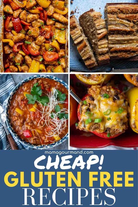 Cheap Gluten Free Meals, Cheap Gluten Free, Gluten Free Family Meals, Gluten Free Meals, Gluten Free Dinner Easy, Gluten Free Meal Plan, Gluten Free Recipes For Dinner, Free Meal Plans, Healthy Gluten Free Recipes