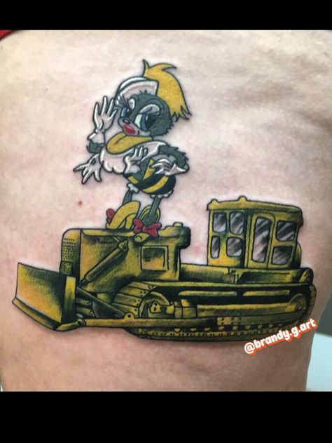 Seabee bulldozer tattoo by Brandy Geyer Bulldozer Tattoo, Seabee Tattoo, Sleeve Ideas, Sleeves Ideas, Brandy, Tatting, Tattoo Ideas, Tattoo Designs, Enamel Pins