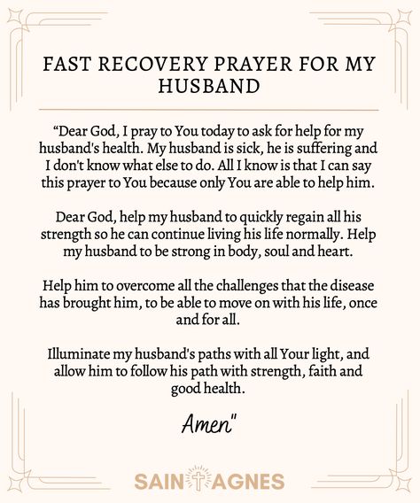 7 Prayers for Husband Healing (For Sick Husband) Prayers For Husband To Come Home, Prayers For My Husband Health, Prayers For Husband Health And Healing, Prayer For Husband Health, Prayer For Husband Mental Health, Prayer For My Husband Healing, Healing Prayer For Sick Family Member, Prayer For My Husband Strength, Prayers For Husband