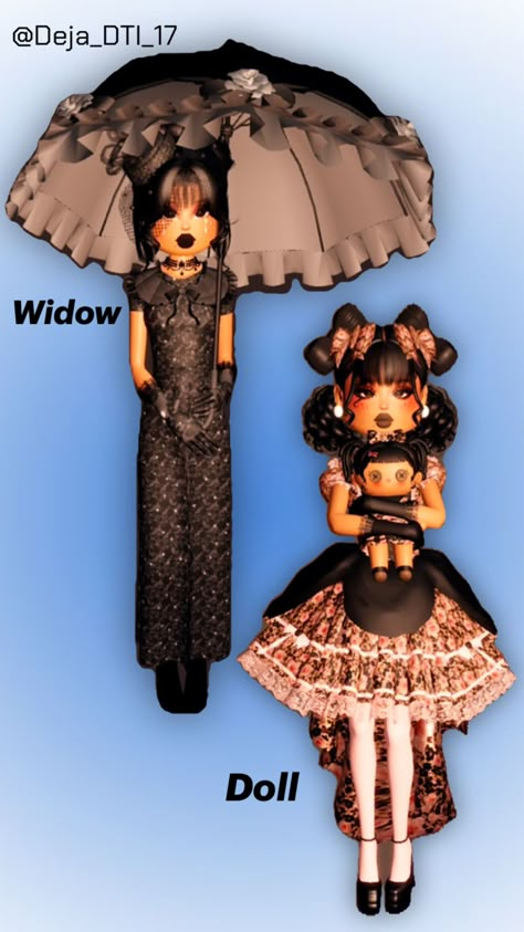 @deja_dti_17 Dress to impress outfits ~ xl1703 #dresstoimpress #dti #dtiinspo #dtioutfits #doll #widow Widow Outfit, Dress To Impress Outfits, My Images, Dress To Impress, Dolls