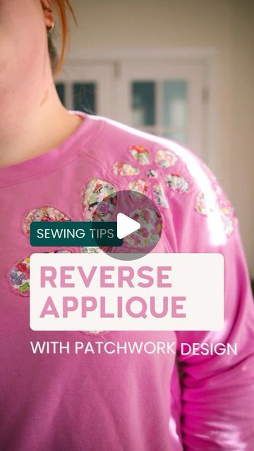 Gabriela Longfish | Chalk and Notch on Instagram: "How to upgrade your Page Hoodie with reverse appliqué -  Inspired by some patchwork ready to wear sweatshirts, this look is easy to re-create using your favorite sweatshirt pattern and fabric scraps. If you want to skip the patchwork, you can also use this technique with a single piece of fabric for the appliqué.  Quick Tip | Backing your patchwork with a chiffon fabric gives it a nice, smooth layer against the skin for added comfort.   Videos and Tutorial | @megmadesewing Pattern | @chalkandnotch #pagehoodie Fabric | French Terry from @blackbirdfabrics and Liberty of London fat quarters  #sewingtutorial #howtosew #sewingtips #chalkandnotchpatterns #isew #diyfashion #applique #sewist" Reverse Applique Tutorial, Comfort Videos, Sweatshirt Pattern, Patchwork Hoodie, Hoodie Diy, Applique Sweatshirt, Patchwork Sweatshirt, Applique Tutorial, Diy Sweatshirt