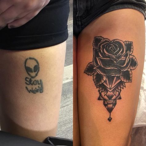 My cover up. I love it so much Blast Over Tattoo, Flower Tattoo, Cover Up, Tattoos