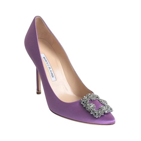 Manolo Blahnik Pumps, Noble Lady, Manolo Blahnik Hangisi, Manolo Blahnik Heels, Satin Pumps, Purple Satin, Pumps Shoes, Lavender Purple, Lavender Color