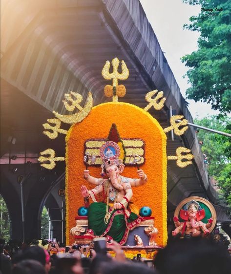 Ganpati Trolley Decoration, Ganpati Decoration Shiva Theme, Kedarnath Theme Ganpati Decoration, Ganpati Decoration Backdrop, Ganesh Background Decoration, Ganpati Decoration Theme Ideas 2024, Background Decoration For Ganpati, Vinayagar Chaturthi Decoration, Ganesh Backdrop Decoration