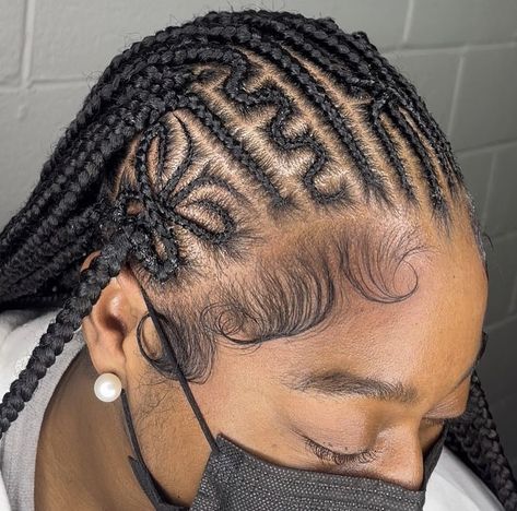 Braiding Ideas, Cute Box Braids, Big Box Braids, Big Box Braids Hairstyles, Black Girls With Tattoos, Braided Cornrow Hairstyles, Cute Box Braids Hairstyles, Fulani Braids, Hair Laid