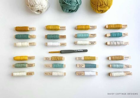 Color Palette Yarn, Crochet Color Palette, Daisy Cottage Designs, Daisy Cottage, Cottage Designs, Spring Palette, Spring Color Palette, Yarn Bee, Summer Blanket