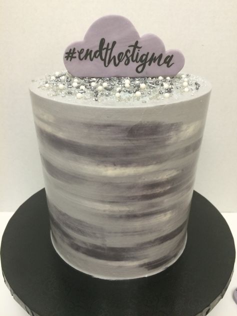 Gray Birthday Theme, Gray Cake Birthday For Men, 60th Cake Ideas For Women, Grey Cake Ideas, Gray Cake, Brushstroke Cake, Husband 40th Birthday, Picnic Cake, Fundraiser Event