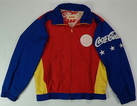 Rare Vintage COCA COLA Trademark Color Block Bomber Jacket 70s 80s Coke Youth 20 21.5” - pit to pit 24.5” - top of back collar to waist 18.5” - pit to wrist flaws -light markings on inside material of jacket -light blemishes on left arm -light discoloring spots around bottom of front -light discoloring spots around the sides of back Thanks for checking out  DasCardHaus! We provide you great deals on sports cards, collectables, records, books, and vintage clothing items such as shirts, jackets, a Vintage 80s Clothes, Vintage Puffer Jacket, 80s Clothes, 70s Clothes, Cyberpunk Clothes, 80s Jacket, Shopping Clothes, Vintage Coca Cola, Fashion Goals