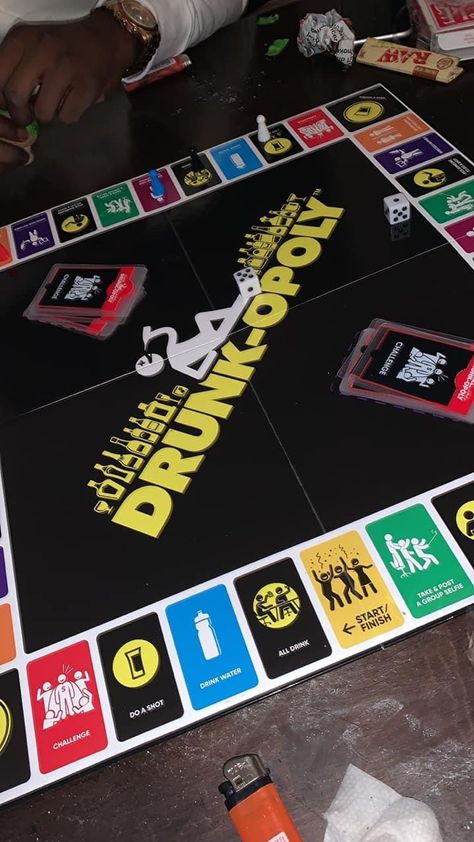 Drunk Monopoly, Monopoly Drinking Game, Drunk Card Games, Christmas Party Friends, Drunk Games, Girls Night Games, Adult Game Night, Alcohol Games, Diy Party Games