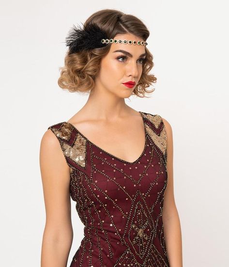 1920s Hair Long Gatsby, 1920s Hair Long, Beaded Capelet, 1920s Hairstyles, Greek Hair, Flapper Hair, Bobbed Hair, Gatsby Hair, 1920s Headband