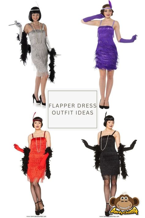 "Travel back to the Roaring Twenties with these flapper dress outfit ideas! 💃✨ Embrace the glitz and glamour of the Jazz Age with fringe, sequins, and Art Deco details. Whether it's for a Gatsby-inspired party or a night on the town, channel your inner flapper and dance the night away in style! 🍾👗 #FlapperFashion #RoaringTwenties #VintageGlam" Glitz And Glamour Outfit, Flapper Dress Outfit, Twenties Outfit, The Jazz Age, Unique Masks, Glamour Outfit, The Roaring Twenties, Glitz And Glamour, Bold Accessories