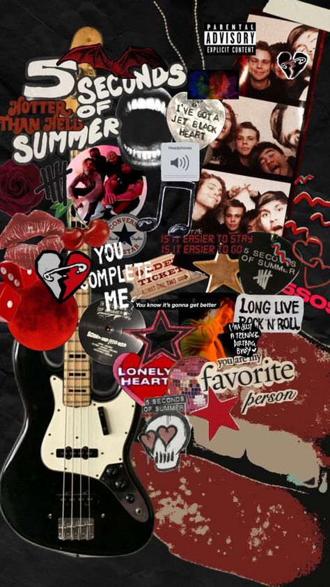 5sos Collage, Jet Black Heart, Dark Evil, Michael Clifford, Calum Hood, Lonely Heart, Luke Hemmings, Music Wallpaper, Iphone Background Wallpaper