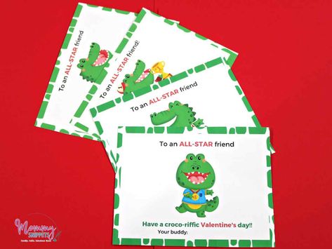 Do your kids have friends who love sports? These free All-Star Croc printable Valentine greetings for friends will be a hit! Download and print off these printable Valentine’s cards and pair them with my sporty gift recommendations in this post. Here’s another sweet Valentine’s Day card exchange printable but this one’s for your sporty kiddo.... The post Free Printable Valentine Greetings for Friends Who Love Sports appeared first on Mommy Snippets. Valentines Greetings For Friends, Valentine Greetings, Printable Valentine, Valentines Printables Free, Valentines Greetings, Sweet Valentine, Valentines For Kids, Sports Theme, Treat Bags