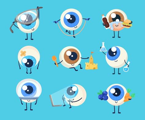 One Eye Character, Eyeball Character, Eye Character Design, Eye Character, Seven Logo, Thinking Pose, Eyes Illustration, Eye Poster, Eye Anatomy