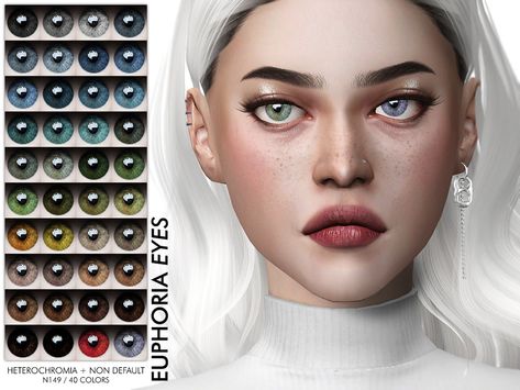 The Sims Resource - Euphoria Eyes N149 NON-DEFAULT + HETEROCHROMIA Sims4 Heterochromia, Non Default Eyes Sims 4, Ts4 Default Eyes, Sims 4 Cc Eyes Default Replacement, Sims 4 Heterochromia, Sims 4 Cc Default Eyes, Sims 4 Heterochromia Eyes, Sims4 Eyes Cc, Sims 4 Default Eyes