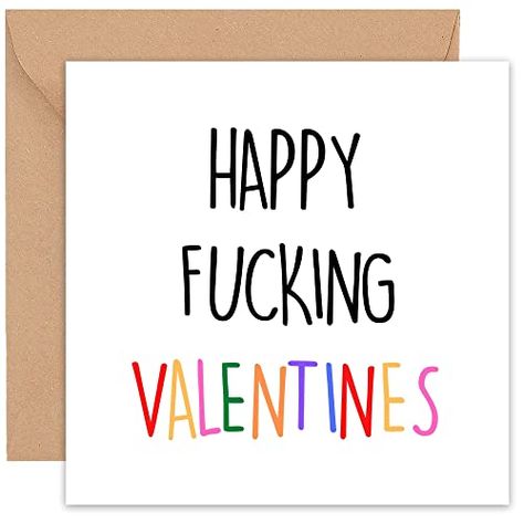 Felbridge Studio - Funny Rude Valentines Day Card - Humorous Valentine Cards for Him Her Boyfriend Girlfriend Husband... Humorous Valentine Cards, Valentine Cards For Him, Rude Valentines, Gay Gifts, Funny Rude, Greeting Card Envelope, Valentines Day Greetings, Valentines Day Card, Funny Xmas