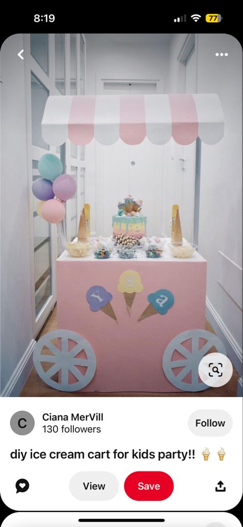 Ice Cream Stand Birthday Party, Diy Ice Cream Stand Birthday Parties, 2 Scoops Are Better Than 1, Two Scoops Are Better Than One Twins, Sweet One Ice Cream First Birthday, Diy Ice Cream Truck, Diy Ice Cream Stand, Diy Ice Cream Cart, Ice Cream Truck Birthday Party