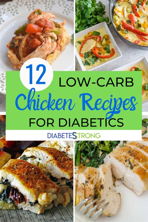 Easy Low Carb Lunches, Recipes For Diabetics, Healthy Recipes For Diabetics, Boiled Egg Diet Plan, Low Carb Chicken Recipes, Low Carb Chicken, Healthy Chicken Recipes, Chicken Dinner Recipes, Healthy Dinner