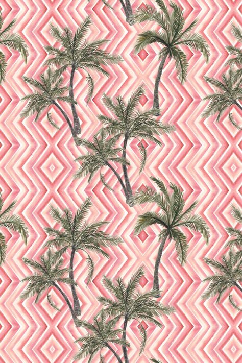 Beautiful seamless watercolor painting floral tropical pattern background with palm tree Tropical Prints Pattern, Palm Tree Background, Flower Fabric Pattern, Tropical Fabric Prints, Mughal Art Paintings, Tropical Illustration, Packaging Design Trends, Tropical Background, Painting Floral