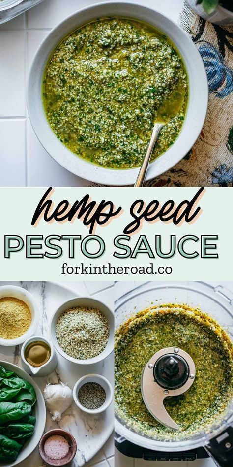 Making Pesto, Hemp Seed Recipes, Nut Free Pesto, Homemade Pesto Recipe, Broccoli Pesto, Arugula Pesto, Pasta Side Dishes, Green Eating, Creamy Pesto