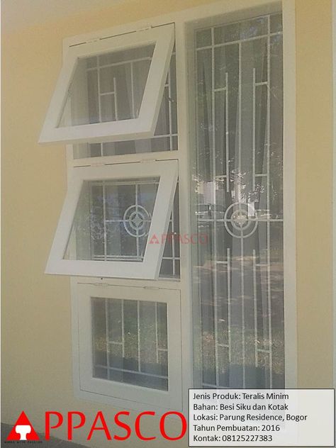 Harga Teralis Jendela Permeter - Jual Kanopi Tralis Jendela Alumunium, Kusen Alumunium, Aluminum Windows Design, Teralis Jendela, Sliding Window Design, House Renovation Design, Modern Window Grill, Window Glass Design, Window Grill Design Modern