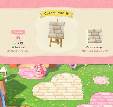 Cream Brick Path Acnh, Animal Crossing Brick Path Design, Acnh Brick Designs, Acnh Paths Designs Brick, Acnh Brick Path Design, Acnh Pattern Path, Acnh Tips, Acnh Path, Ac Codes