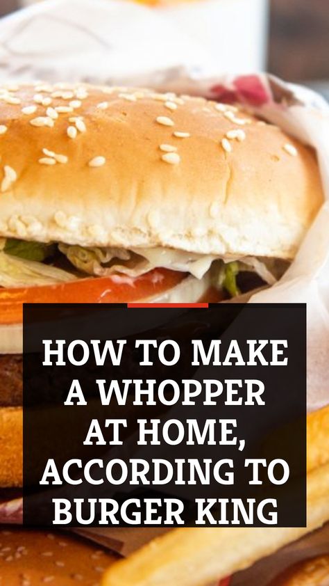 Diy Whopper Burger, Whopper Burger King Copycat, Whopper Sauce Recipe, Burger King Whopper Sauce Recipe, Copycat Hamburger Recipes, Homemade Whopper Burger, Burger King Burger Recipe, Burger King Whopper Recipe, Whopper Salad